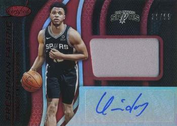 2019-20 Panini Certified - Freshman Fabric Signatures Red #FF-QW Quinndary Weatherspoon Front