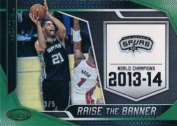 2019-20 Panini Certified - Raise the Banner Mirror Green #22 Tim Duncan Front