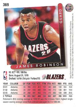 1993-94 Upper Deck #369 James Robinson Back