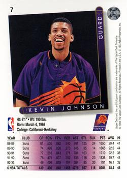 1993-94 Upper Deck #7 Kevin Johnson Back