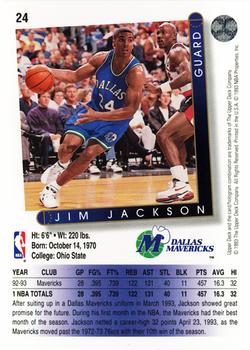 1993-94 Upper Deck #24 Jim Jackson Back