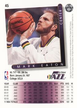 1993-94 Upper Deck #45 Mark Eaton Back