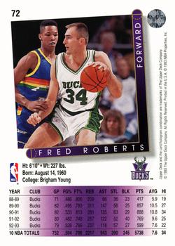 1993-94 Upper Deck #72 Fred Roberts Back