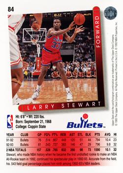 1993-94 Upper Deck #84 Larry Stewart Back