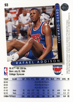 1993-94 Upper Deck #93 Rafael Addison Back