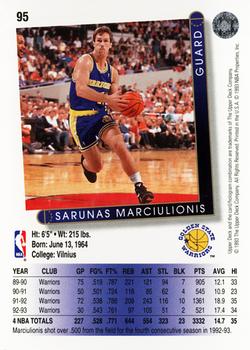 1993-94 Upper Deck #95 Sarunas Marciulionis Back