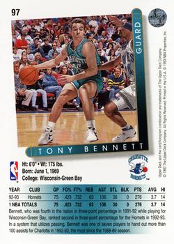 1993-94 Upper Deck #97 Tony Bennett Back