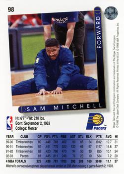 1993-94 Upper Deck #98 Sam Mitchell Back