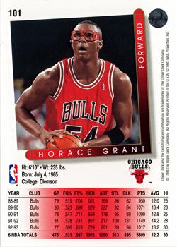 1993-94 Upper Deck #101 Horace Grant Back