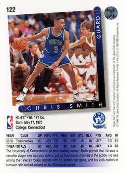 1993-94 Upper Deck #122 Chris Smith Back