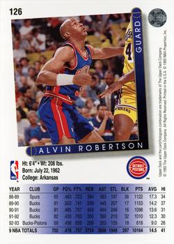 1993-94 Upper Deck #126 Alvin Robertson Back