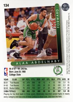 1993-94 Upper Deck #134 Alaa Abdelnaby Back
