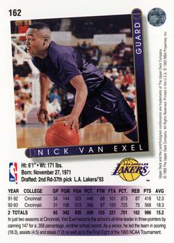 1993-94 Upper Deck #162 Nick Van Exel Back