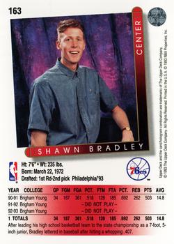 1993-94 Upper Deck #163 Shawn Bradley Back