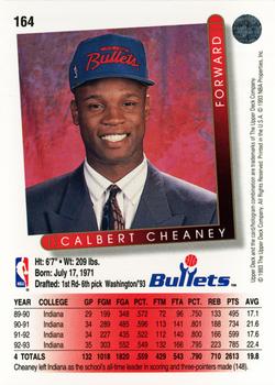 1993-94 Upper Deck #164 Calbert Cheaney Back