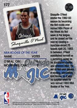 1993-94 Upper Deck #177 Shaquille O'Neal Back