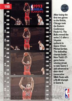 1993-94 Upper Deck #190 East Finals: Bulls 4, Knicks 2 Back
