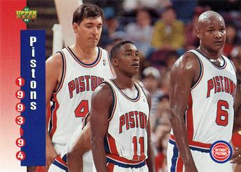 1993-94 Upper Deck #217 Detroit Pistons Front