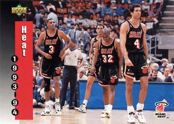 1993-94 Upper Deck #223 Miami Heat Front