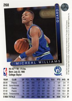 1993-94 Upper Deck #268 Micheal Williams Back
