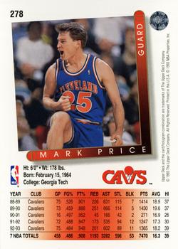 1993-94 Upper Deck #278 Mark Price Back