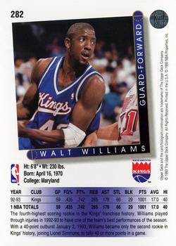 1993-94 Upper Deck #282 Walt Williams Back
