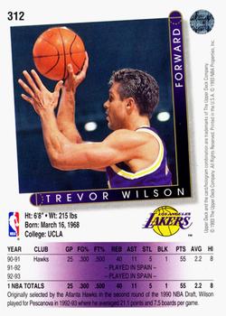 1993-94 Upper Deck #312 Trevor Wilson Back