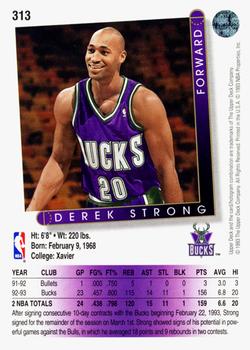 1993-94 Upper Deck #313 Derek Strong Back