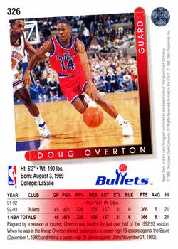 1993-94 Upper Deck #326 Doug Overton Back