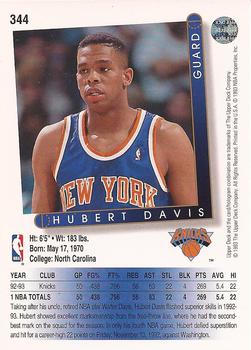 1993-94 Upper Deck #344 Hubert Davis Back