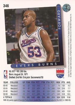 1993-94 Upper Deck #346 Evers Burns Back