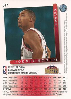 1993-94 Upper Deck #347 Rodney Rogers Back