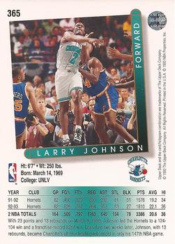 1993-94 Upper Deck #365 Larry Johnson Back