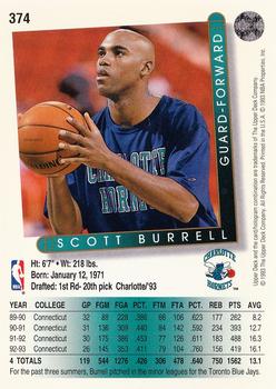 1993-94 Upper Deck #374 Scott Burrell Back