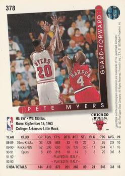 1993-94 Upper Deck #378 Pete Myers Back