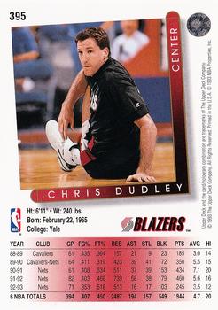 1993-94 Upper Deck #395 Chris Dudley Back