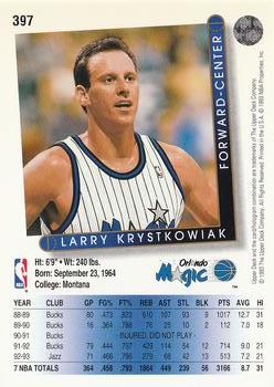 1993-94 Upper Deck #397 Larry Krystkowiak Back