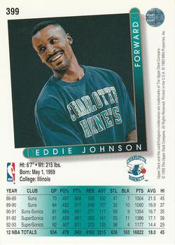 1993-94 Upper Deck #399 Eddie Johnson Back