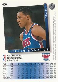 1993-94 Upper Deck #400 Kevin Edwards Back