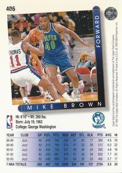 1993-94 Upper Deck #406 Mike Brown Back
