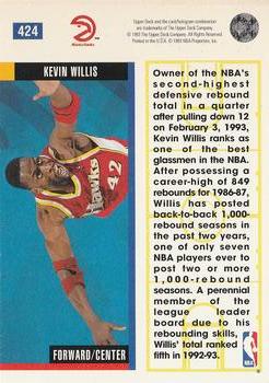 1993-94 Upper Deck #424 Kevin Willis Back