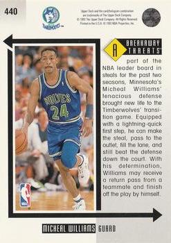 1993-94 Upper Deck #440 Micheal Williams Back