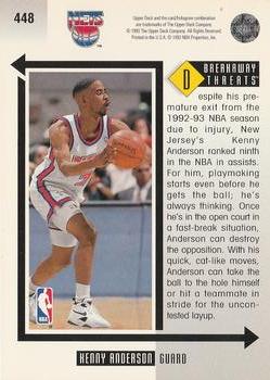 1993-94 Upper Deck #448 Kenny Anderson Back