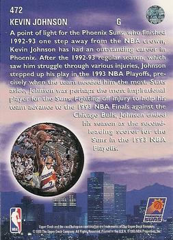 1993-94 Upper Deck #472 Kevin Johnson Back