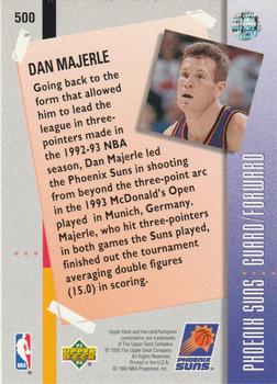 1993-94 Upper Deck #500 Dan Majerle Back