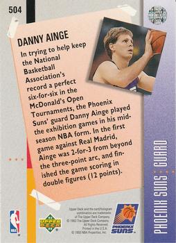 1993-94 Upper Deck #504 Danny Ainge Back