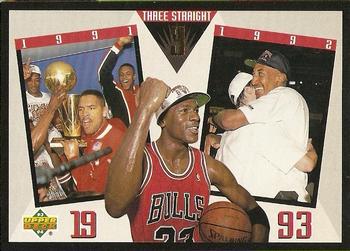 1993-94 Upper Deck #SP-4 Chicago Bulls Three Straight Front