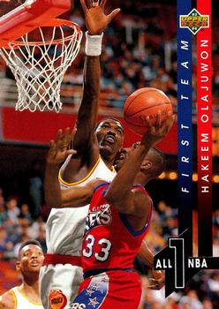 1993-94 Upper Deck - All-NBA #AN3 Hakeem Olajuwon Front