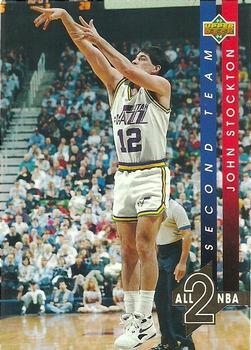 1993-94 Upper Deck - All-NBA #AN9 John Stockton Front