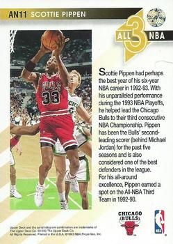 1993-94 Upper Deck - All-NBA #AN11 Scottie Pippen Back